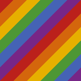 A diagonally striped rainbow.