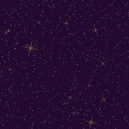 Gold stars on a dark purple background.